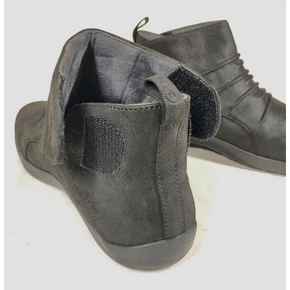 Anodyne No. 91‎ Casual Ankle Boots Black Vegan Leather Womens Size US 7.5W